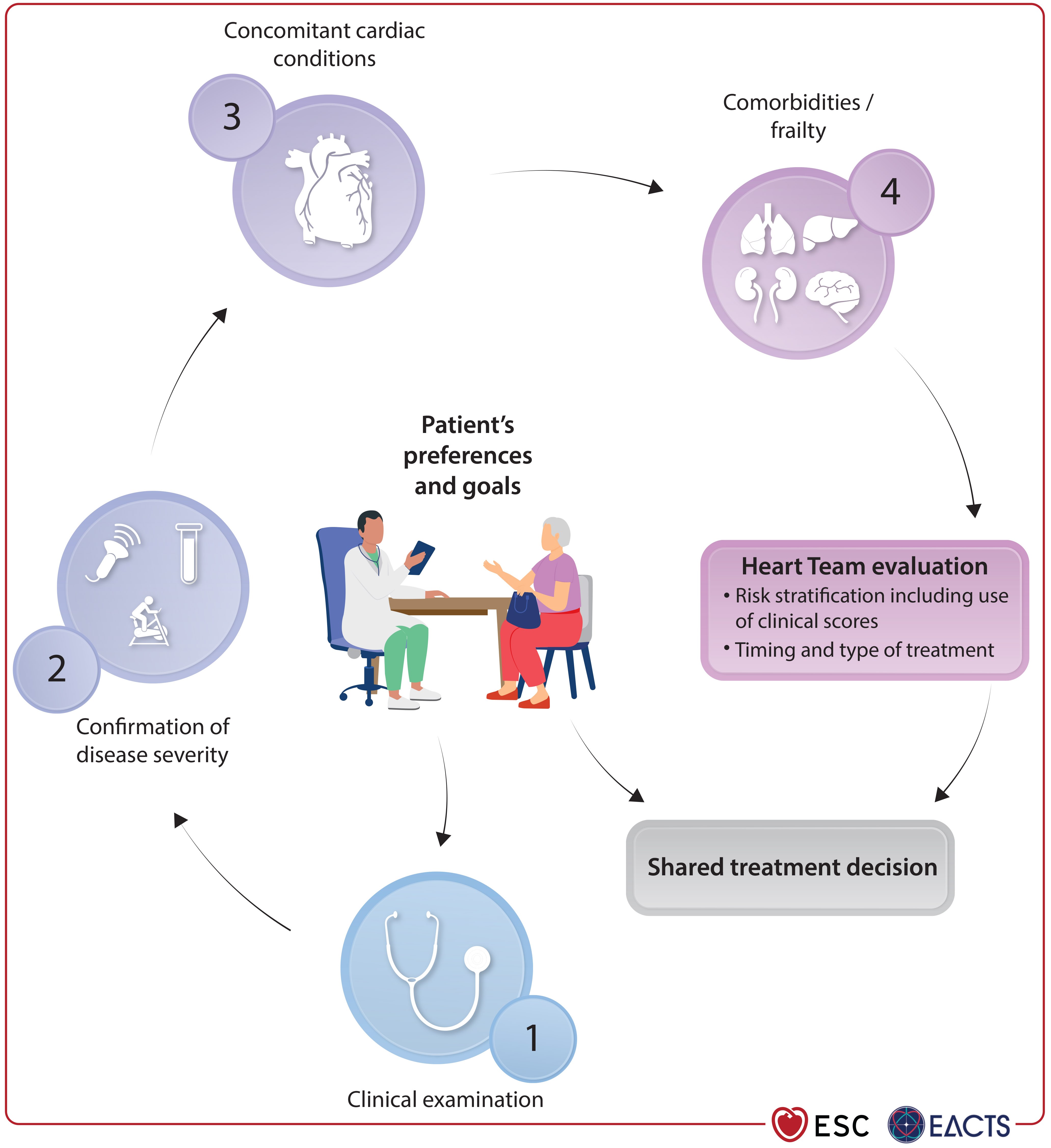 ESC 2025 Figure 3: Central Illustration - Patient-centred evaluation for treatment of valvular heart disease